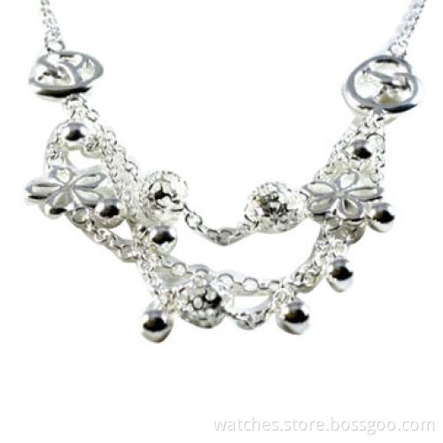 Fashion Necklace with Chrome Plating/Pendant, Made of Zinc-alloy, Wholesale Jewelry, OEM WelcomedNew